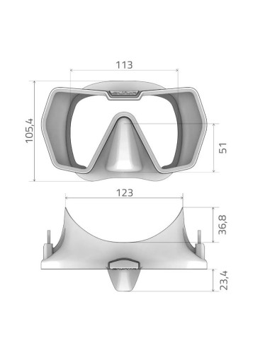 Maske Salvimar Drake Anti Fog White Masken