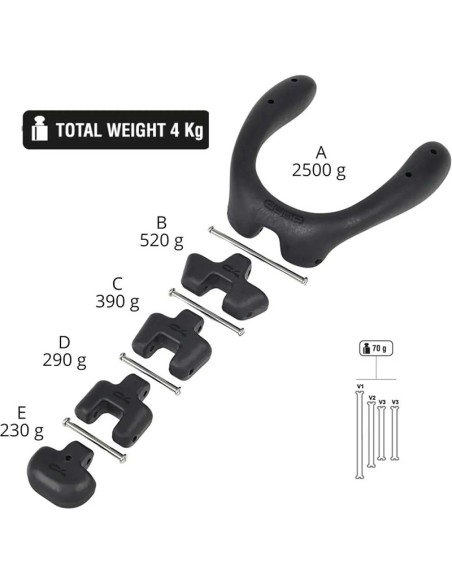 Neck lead weight C4 Dyno Black, 4 kg Weights and Leads