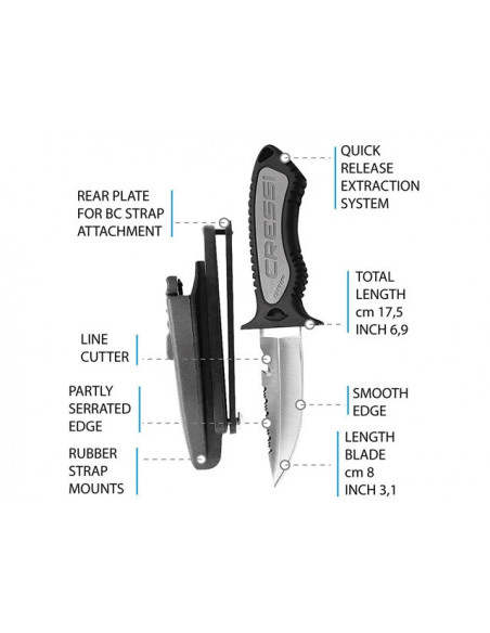 Knife Cressi Sub Grip Spear Knives