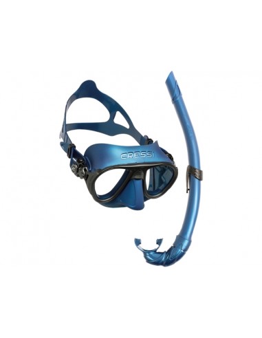 Набор маска Cressi Calibro+трубка Corsica BLUE Маски