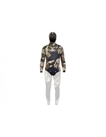 Jacket Seac Sub Tattoo Brown 5 mm Wetsuits - Only Jacket