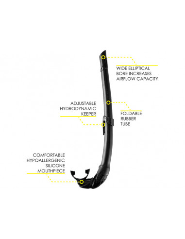 Snorkel Cressi Corsica Black Snorkels