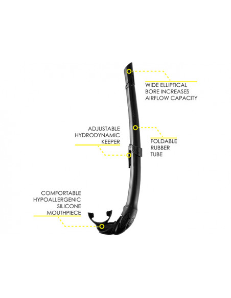 Snorkel Cressi Corsica Black Snorkels