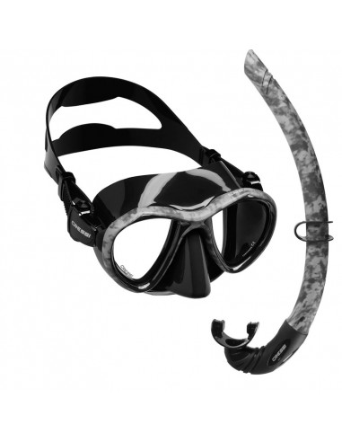 Set Maske Cressi Metis Black Hunter + Schnorchel Corsica Masken