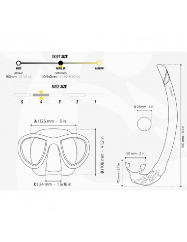 Набор Маска Cressi Metis Black Hunter + трубка Corsica Набор Маска Cressi Metis Black Hunter + трубка Corsica Маски
