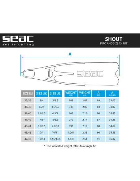 Flossen Seac Sub Shout S700 Black Flossen