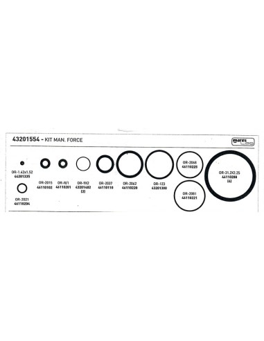 Kit O-Ring for speargun Mares Force Spare parts for spearguns