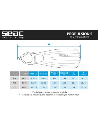 Flossen Seac Sub Propulsion Black Flossen