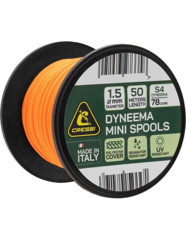 Cressi Dyneema Orange Ø 1,5 mm, 50 m. Line