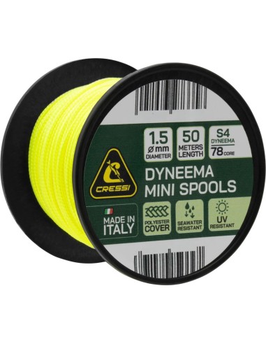 Schnur Cressi Dyneema Yellow Ø 1,5 mm, 50 m. Schnur