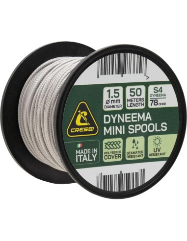 Schnur Cressi Dyneema Grey Ø 1,5 mm, 50 m. Schnur